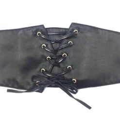 Womens Black Wide Waist Lady'S Belt
