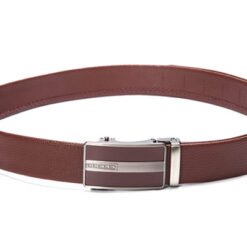 Alternative view of Mens Popular Brown Leather Automatic Buckle Casual Jeans Belt