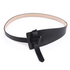 PU Leather  Knotted Tie  Waist Dress Belts Without Buckle For Ladies
