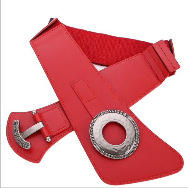 Ladies Women Slimming Elastic Waist Belts With Interlocking Buckle - Image 5