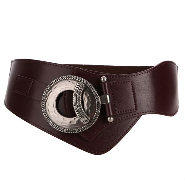 Ladies Women Slimming Elastic Waist Belts With Interlocking Buckle