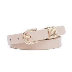 Ladies Thin Skinny Genuine Leather Belts with Pin Buckle for Dress