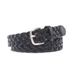 Ladies German Bonded Leather Web Braided Belts Casual Women