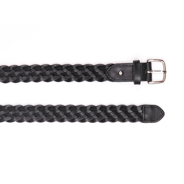Ladies German Bonded Leather Web Braided Belts Casual Women - Image 3