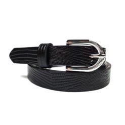 Snake PU Leather Slim Dress Belt with Pin Buckle for Women