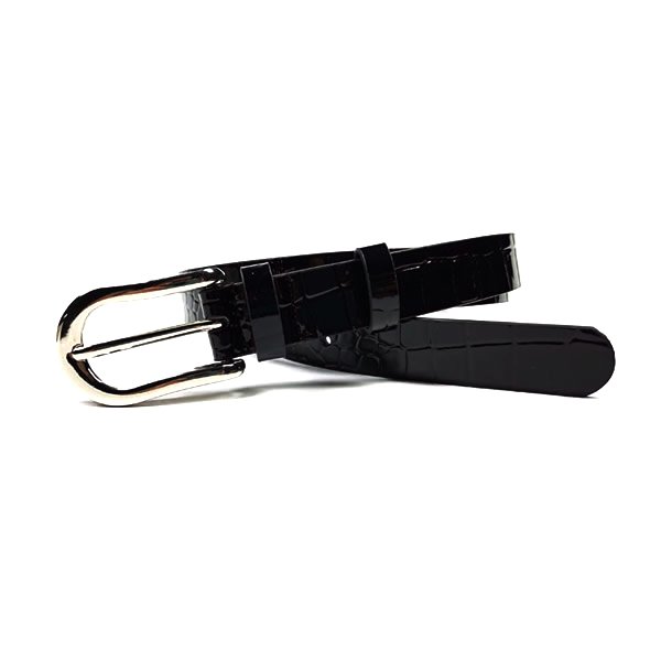 Ladies Thin Crocodile PU Leather Plain Belt with Pin Buckle for Jeans - Image 4