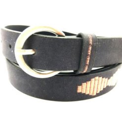 Black Suede Fashion Leather Belt For Women