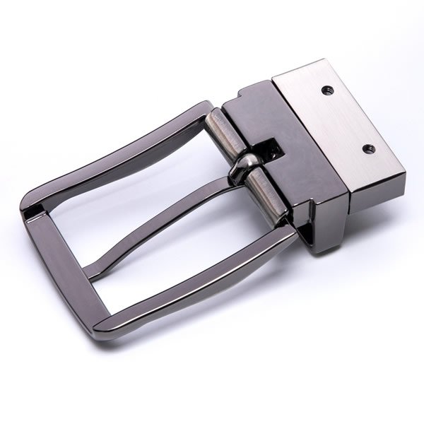 Leather Belt Removable Brushed Gun Metal Belt Pin Buckle Mens