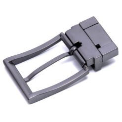 Alternative view of Black Leather Reversible Belt Buckle Mens Black