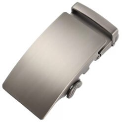 Brushed Matt Gunmetal Ratchet Slide Belt Buckle Adjustable