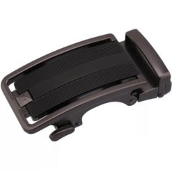 Black Leather Belt Ratchet Slide Belt Buckle Black