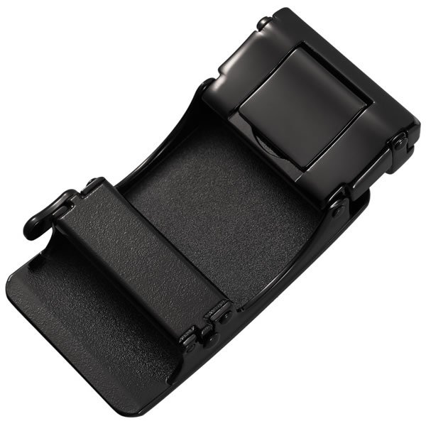 Dress Belt Adjustable Slide Belt Buckle Black - Image 2