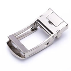 Alternative view of Slide Brushed Silver Ratchet Automatic Belt Buckles Mens