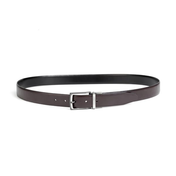 Dress Reversible Black Mens Genuine Leather Belt - Image 3