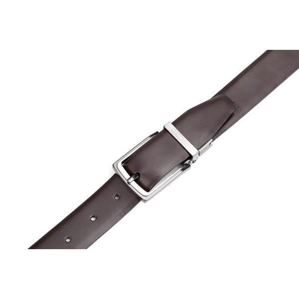 Dress Reversible Black Mens Genuine Leather Belt - Image 5