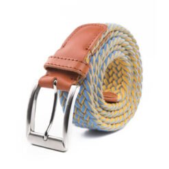 Unisex Golf Casual Multi Color Fabric Cotton Top Grain Leather Belt