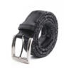 Casual Golf Multicolor Cotton Woven Elastic Stretch Leather Belt Men