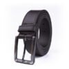 Official Dress Black Leather Belt Men