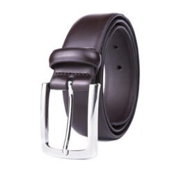 Dress Black Mens Genuine Leather Belt