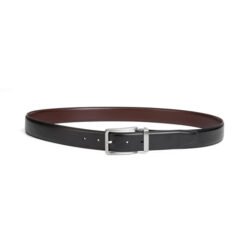 Alternative view of Silver Metal Reversible Belt Buckle PU Leather Belt for Men