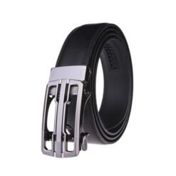 Dress Black Split Leather Belt Ratchet Belt