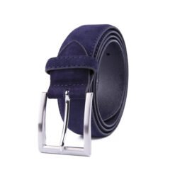 Unisex Retro Western Brown Full Grain Leather Mens Belt