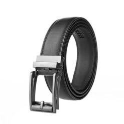 Dress Black Genuine Leather Belt Ratchet Belt