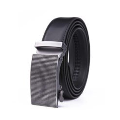 Dress Casual Clip Mens Genuine Leather Belt Automatic Black Belt