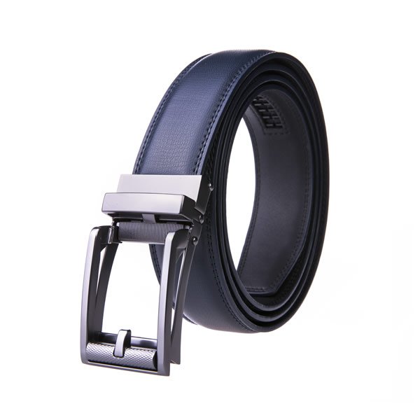 Dress Black Genuine Leather Belt Ratchet Belt - Image 4