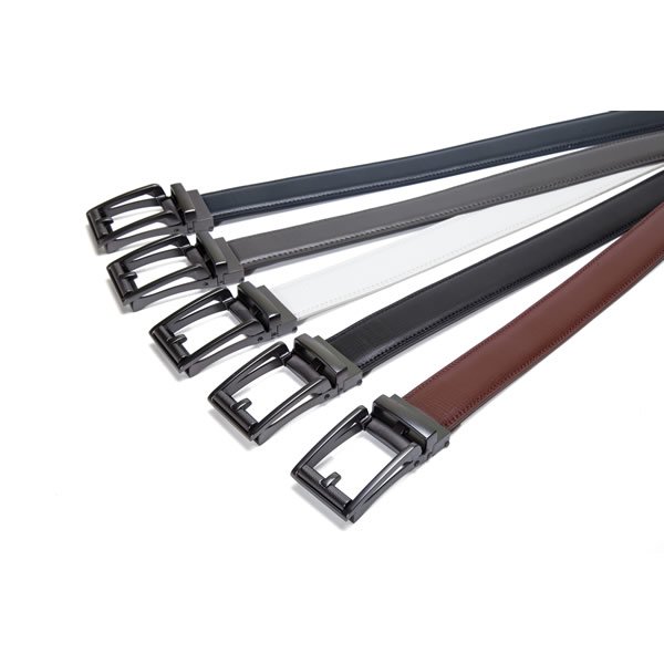 Dress Black Genuine Leather Belt Ratchet Belt - Image 7