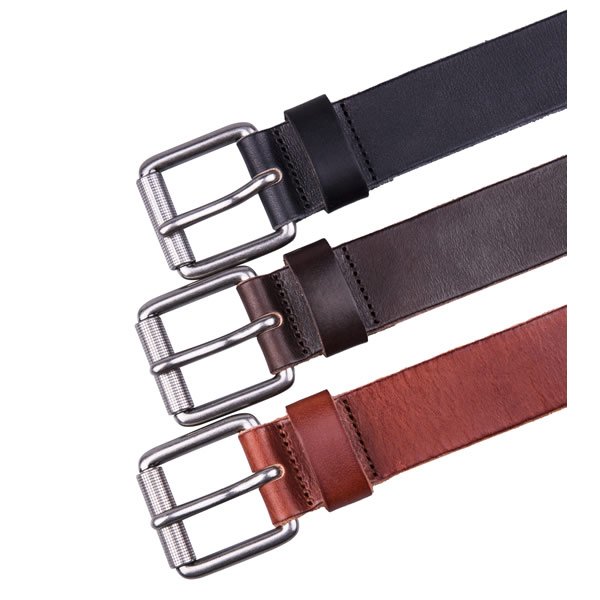 Wide Retro Casual Western Black Full Grian Leather Mens Belt - Image 5