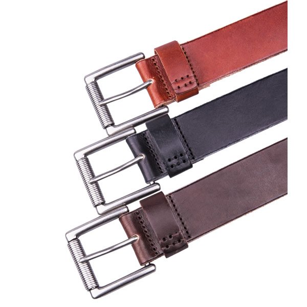 Wide Retro Casual Western Brown Full Grian Leather Mens Belt - Image 5