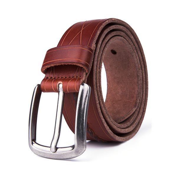 Wide Retro Casual Western Black Cow Full Grian Mens Leather Belt - Image 4