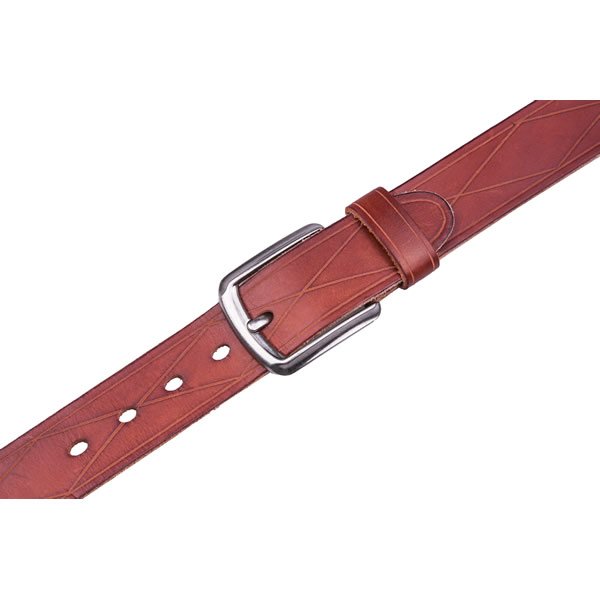 Wide Retro Casual Western Black Cow Full Grian Mens Leather Belt - Image 6