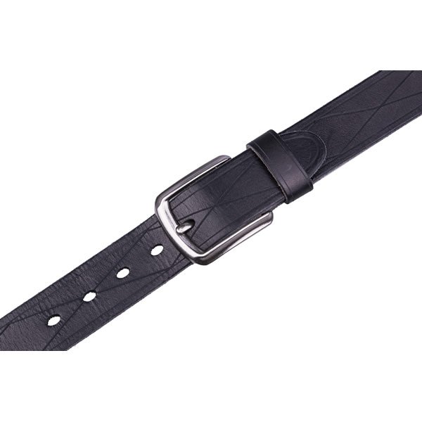Wide Retro Casual Western Black Cow Full Grian Mens Leather Belt - Image 8