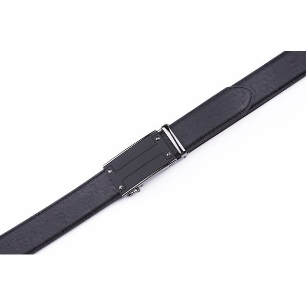 Dress Black Slide Belt Genuine Leather Belt for Men - Image 3
