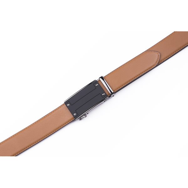 Dress Black Slide Belt Genuine Leather Belt for Men - Image 4