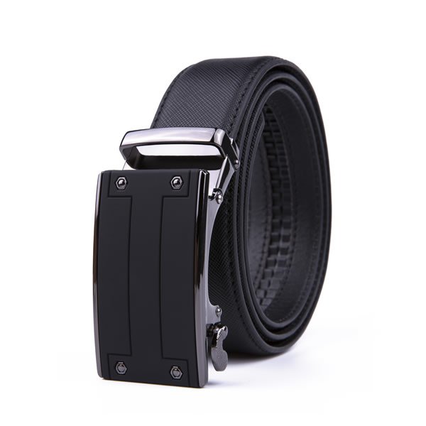 Dress Black Slide Belt Genuine Leather Belt for Men - Image 6