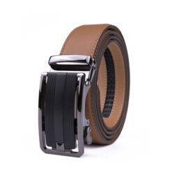 Dress Black Mens Genuine Leather Belt Slide Belt