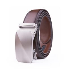 Black Dress Formal Leather Mens Belts Ratchet Automatic Buckle Belt