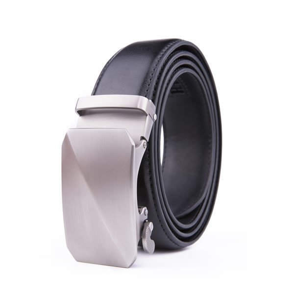 Black Dress Formal Leather Mens Belts Ratchet Automatic Buckle Belt - Image 6