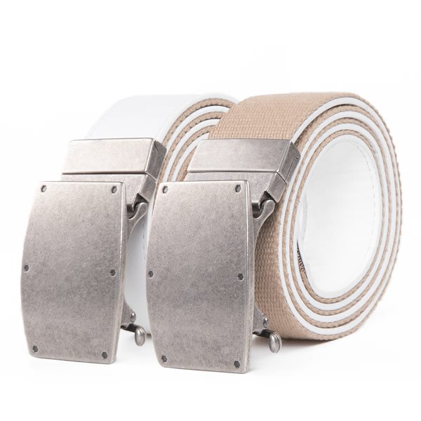 Ratchet Automatic Cotton PU Leather Belt Reversible Belt Buckle - Image 6