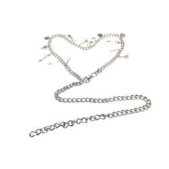 Ladies Silver Metal Adjustable Link Waist Chain Belts for Dresses