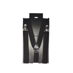 Elastic Y-Shape Braces PU Leather Suspenders with Metal Clip for Men
