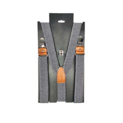 Formal Braces Belts Mens Leather Stretch Elastic Suspenders