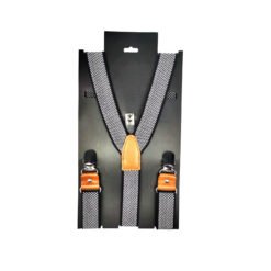Mens Adjustable Genuine Leather Pants Suspenders Dress