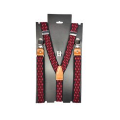 Unisex Clip-On Adjustable Elastic Suspenders Leather Braces Belts