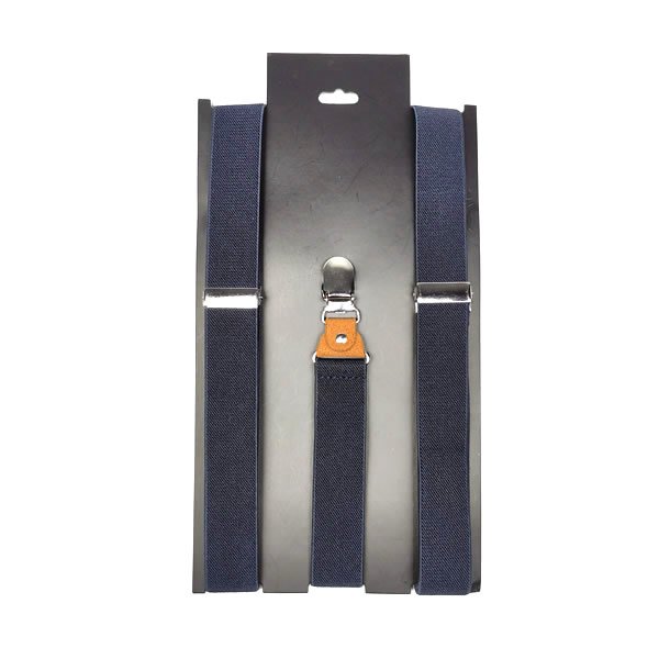 Navy Blue Adjustable Elastic Suspenders for Men - Image 3