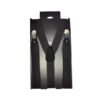 Dress Black Adjustable Elastic Suspenders for Men